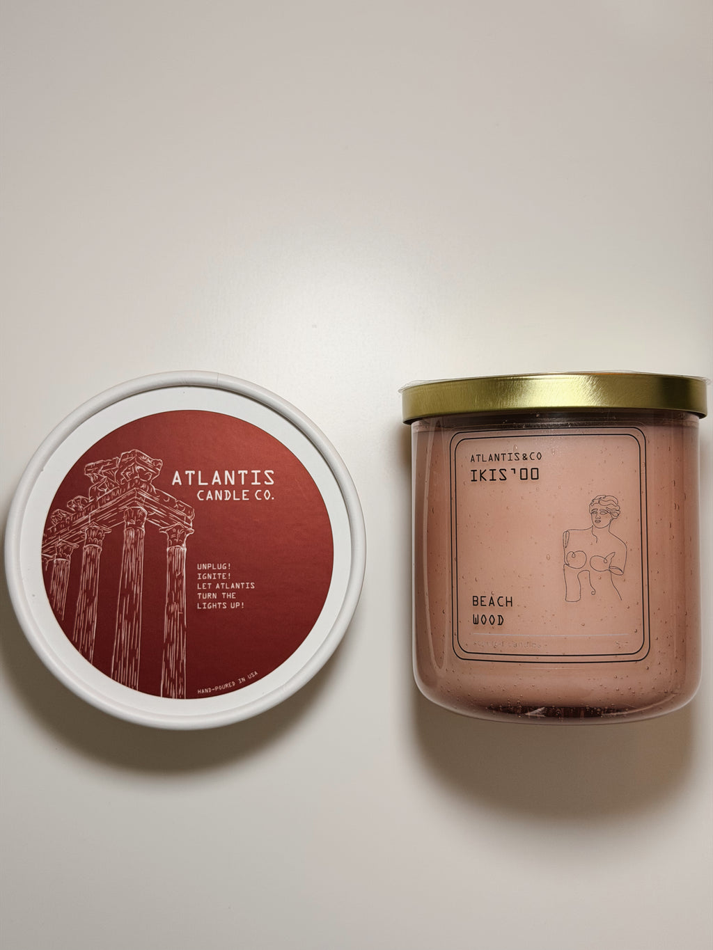 PINK BUBBLE BEACH WOOD CANDLE